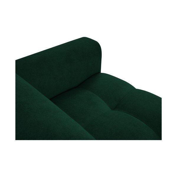 Tmavě zelená polohovací pohovka se sametovým povrchem Milo Casa Nico-image-1
