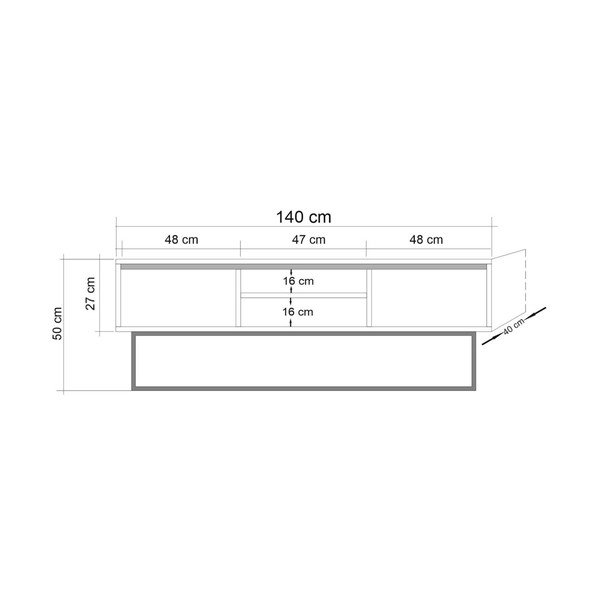 Televizní stolek Hamide, délka 140 cm-image-1