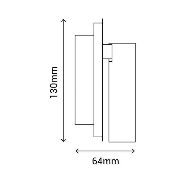 Bílé nástěnné svítidlo SULION Milu, délka 13 cm-image-4