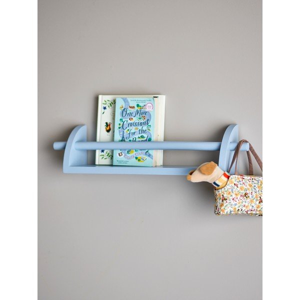Modrá dětská police z masivu pavlovnie 60 cm Mingus – Bloomingville Mini-image-1