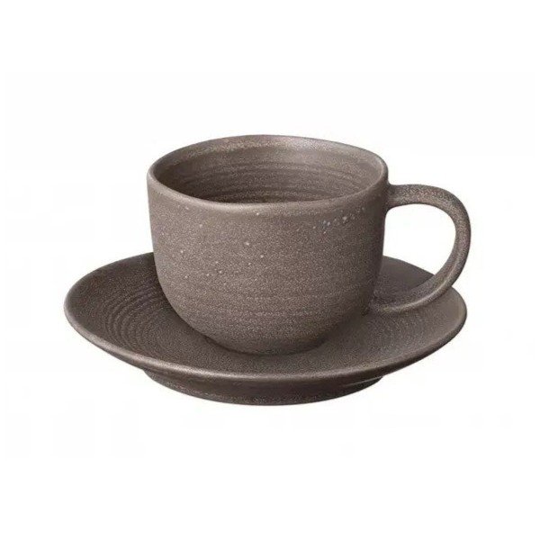 Tmavě hnědé keramické šálky v sadě 2 ks 190 ml Kumi – Blomus