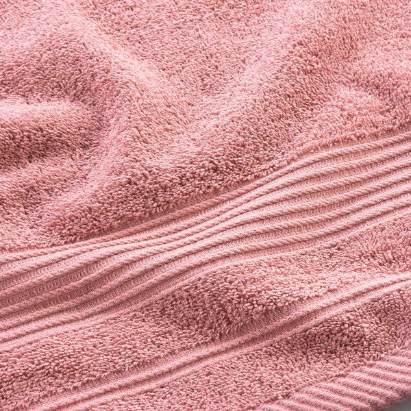 Růžový froté bavlněný ručník 50x90 cm Tendresse – douceur d'intérieur-image-2
