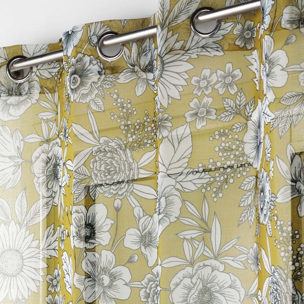 Okrově žlutá voálová záclona 140x280 cm Milady – douceur d'intérieur-image-1
