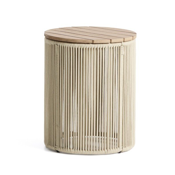 Kulatý zahradní stolek s deskou z akácie ø 40 cm Dandara – Kave Home