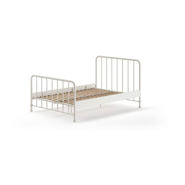 Bílá kovová dvoulůžková postel s roštem 140x200 cm BRONXX – Vipack-image-2