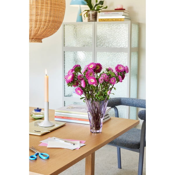 Fialová skleněná ručně vyrobená váza (výška 18 cm) Bloom – Hübsch-image-2