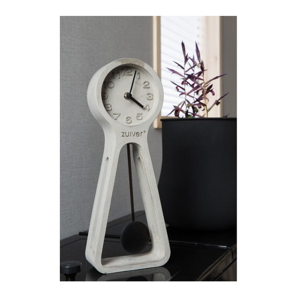 Šedé betonové stolní hodiny Zuiver Pendulum-image-2