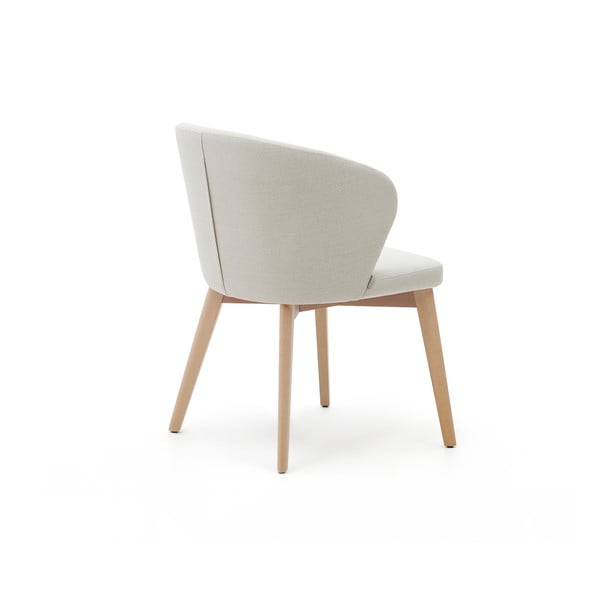 Krémové čalouněné jídelní křeslo Darice – Kave Home-image-4
