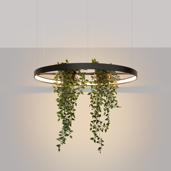 Černé hliníkové LED závěsné svítidlo ø 78 cm RIO – Thoro-image-1