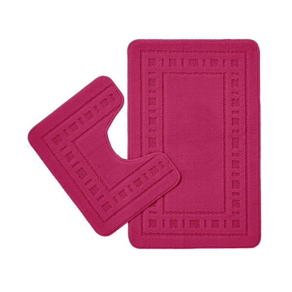 Tmavě růžové WC koupelnové předložky v sadě 2 ks 50x80 cm Armoni – Catherine Lansfield