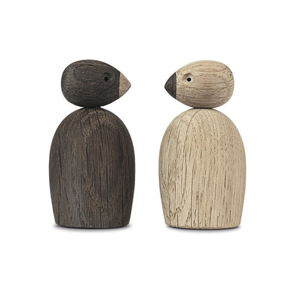 Sada 2 sošek z masivního dubového dřeva Kay Bojesen Denmark Pair of Sparrows-image-3