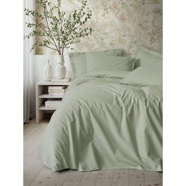 Šalvějově zelené povlečení na jednolůžko 200x140 cm Plain  – Mijolnir-image-2