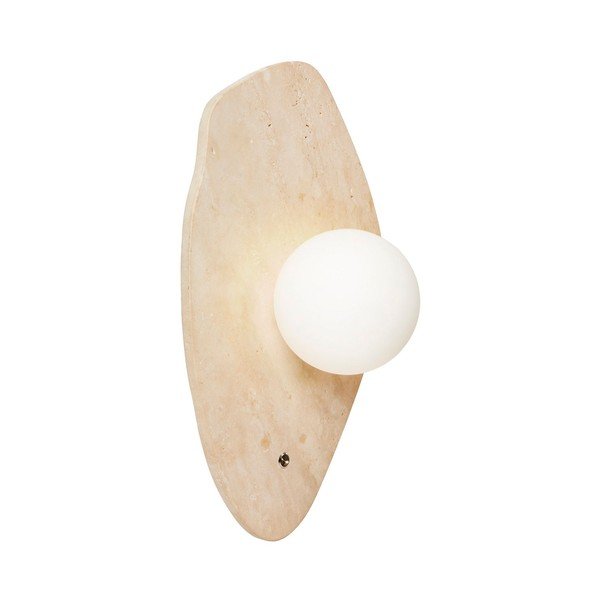 Béžové kamenné nástěnné svítidlo ø 10 cm Hilde – Opviq lights-image-4