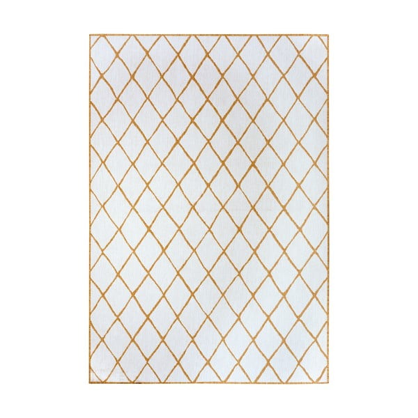 Okrově žluto-bílý venkovní koberec 120x170 cm Malaga – NORTHRUGS