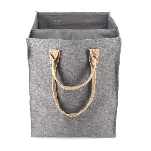 Šedý látkový koš na prádlo 71 l Laundry Hub Tweed duplo – Rolser-image-4