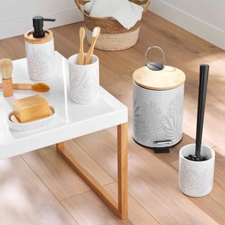 Bílá keramická WC štětka Amber – douceur d'intérieur