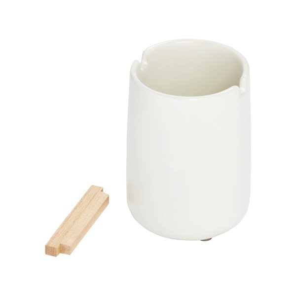 Bílý keramický kelímek na zubní kartáčky iDesign Eco Vanity-image-4