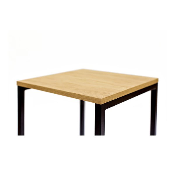 Černá/v přírodní barvě barová stolička v dekoru dubu Frame – Woodman-image-4