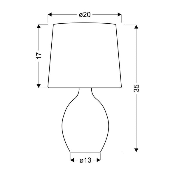 Tmavě šedá stolní lampa s textilním stínidlem (výška 35 cm) Ambon – Candellux Lighting-image-2