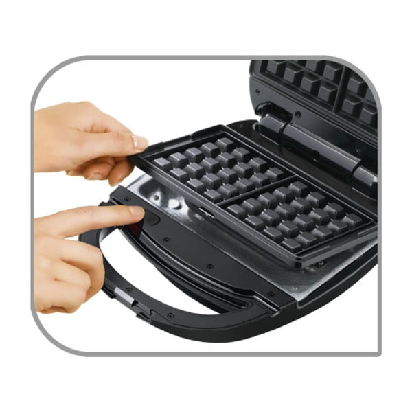 Sendvičovač v černo-stříbrné barvě Snack Time – Tefal-image-1