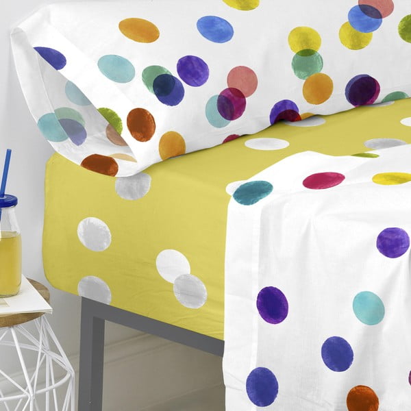 Bavlněné prostěradlo Happy Friday Basic Confetti, 105 x 200 cm-image-3