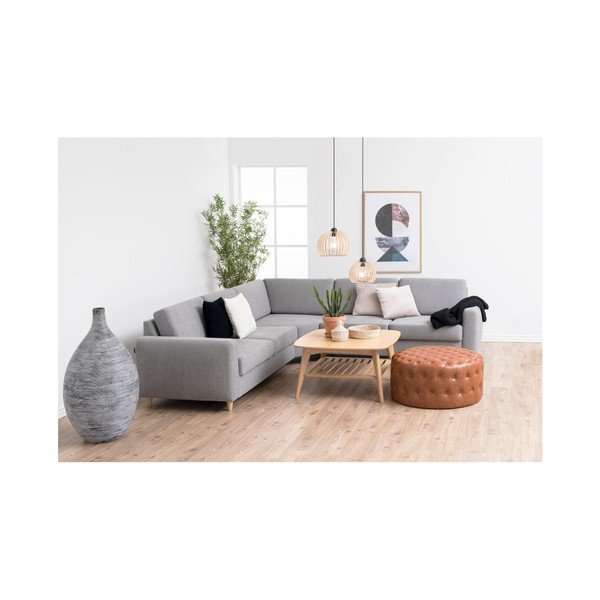 Hnědá taburetka Actona Rialto, ⌀ 80 cm-image-1