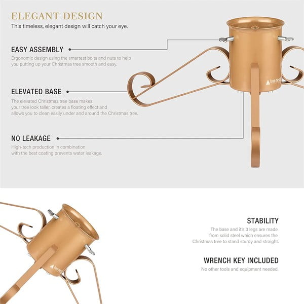 Červený kovový stojan na vánoční stromeček Tree Nest Grace-image-3