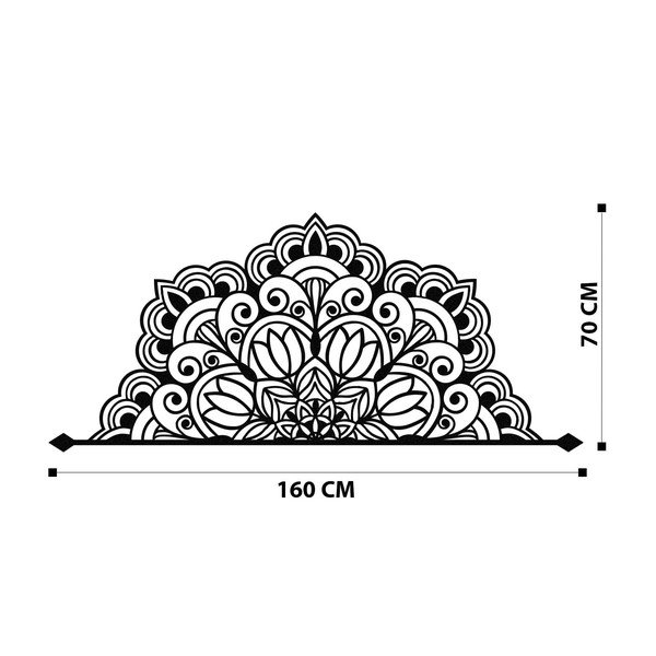 Kovová nástěnná dekorace 160x70 cm Mandala – Wallity-image-2
