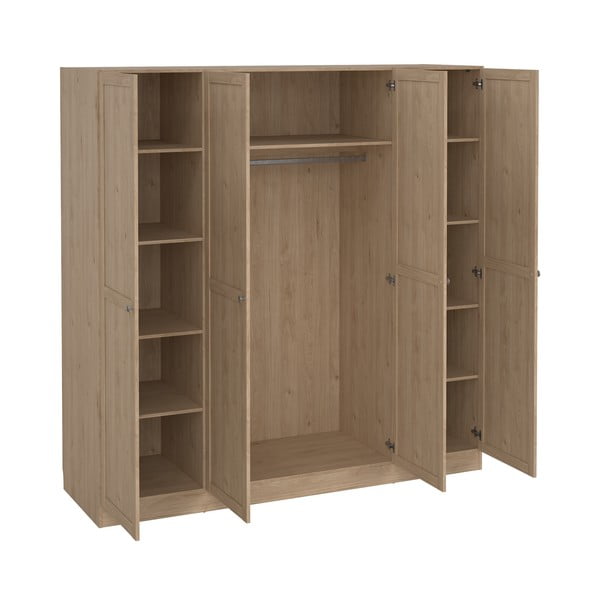 Šatní skříň v dekoru dubu v přírodní barvě 195,5x200 cm Billund – Tvilum-image-4