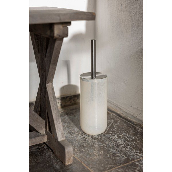 Krémová skleněná WC štětka Opal – Mette Ditmer Denmark-image-1