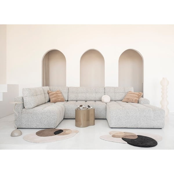 Béžová rozkládací modulární rohová pohovka s úložným prostorem (levý roh) Lulu – Miuform-image-2