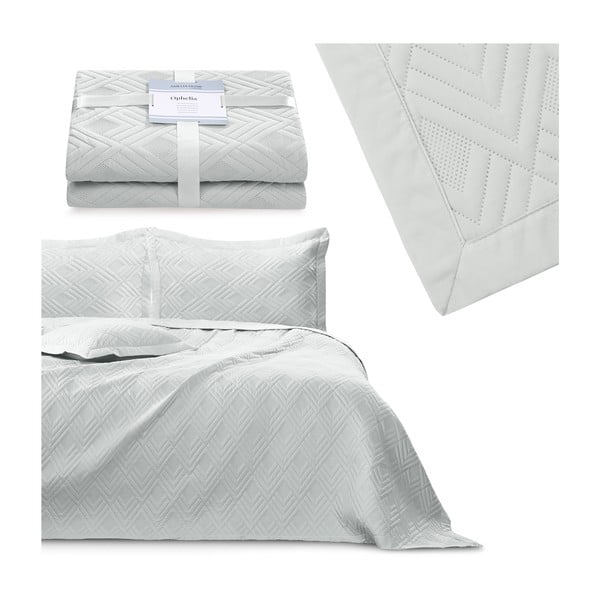 Světle šedý prošívaný přehoz z mikrovlákna 170x210 cm Ophelia – Restilo-image-4