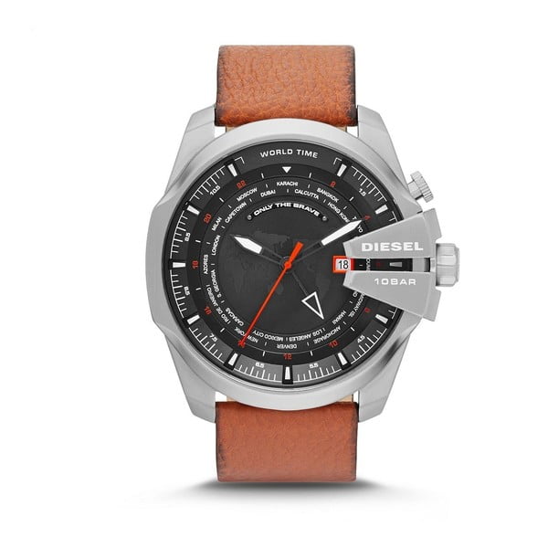 Pánské hodinky Diesel s koženým páskem Donavan
