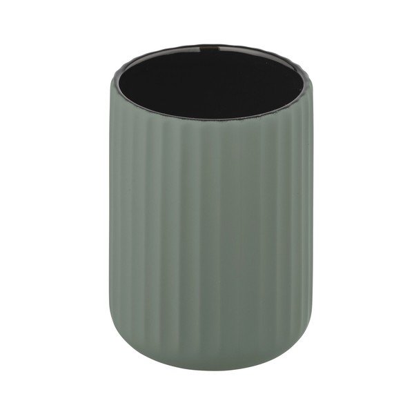 Zelený keramický kelímek na kartáčky Wenko Belluno