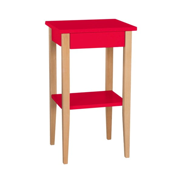 Červený odkládací stolek Ragaba Entlik
