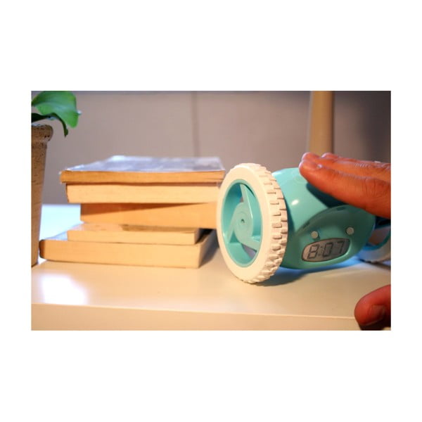 Clocky, budík na kolečkách, aqua-image-3