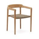 Dřevěná zahradní židle v přírodní barvě Icaro – Kave Home