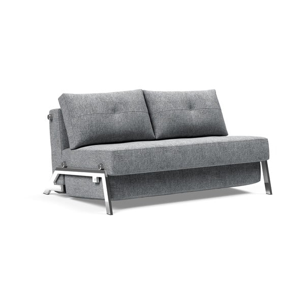 Šedá rozkládací pohovka Innovation Cubed Chrome Twist Granite, 100 x 154 cm-image-3