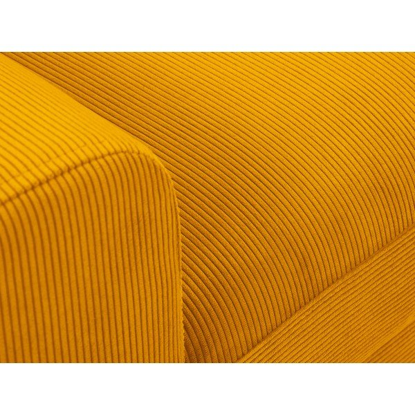 Žlutá manšestrová rozkládací rohová pohovka Micadoni Home Moghan, pravý roh-image-1