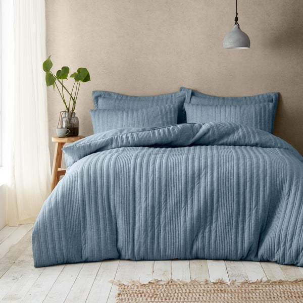 Modré povlečení na dvoulůžko 200x200 cm Tamba Stripe – Pineapple Elephant