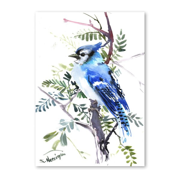 Autorský plakát Blue Jay od Surena Nersisyana, 42 x 30 cm