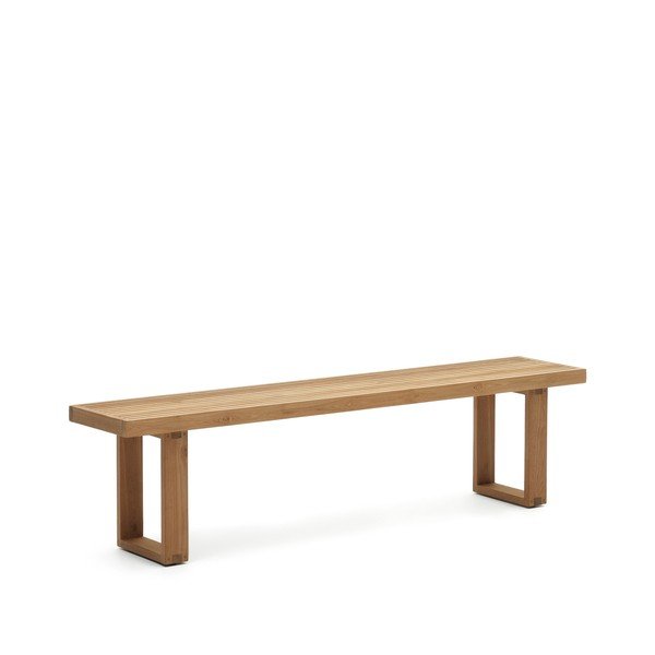 Dřevěná zahradní lavice v přírodní barvě Canadell – Kave Home
