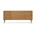 Nízká komoda v dekoru dubu v přírodní barvě 200x86 cm Lenon – Kave Home