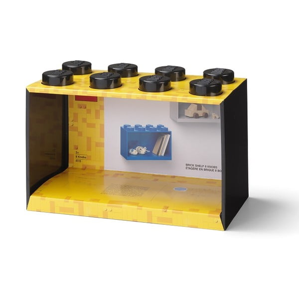 Dětská černá nástěnná police LEGO® Brick 8-image-3