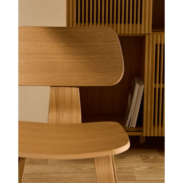 Jídelní židle v dekoru dubu v přírodní barvě Gena – Kave Home-image-1