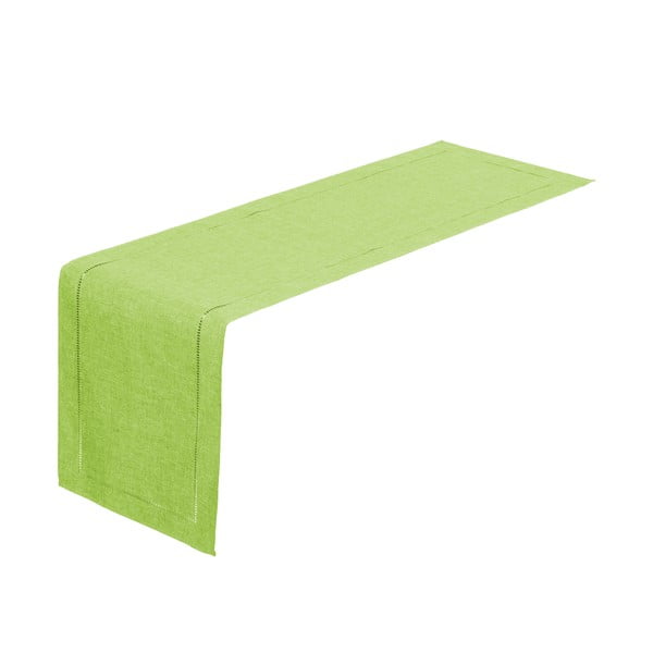 Limetkově zelený běhoun na stůl Casa Selección, 150 x 41 cm