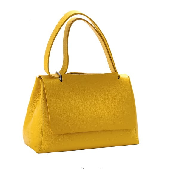 Žlutá kabelka z pravé kůže Andrea Cardone Muskala