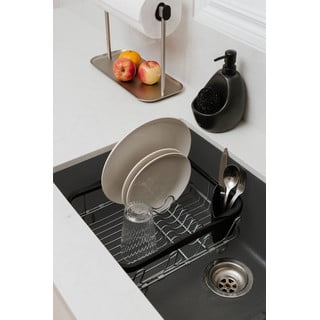 Černý ocelový odkapávač 37x29 cm Sinkin – Umbra