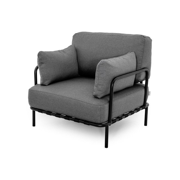 Tmavě šedé polstrované zahradní křeslo Salve – Sit Sit-image-3