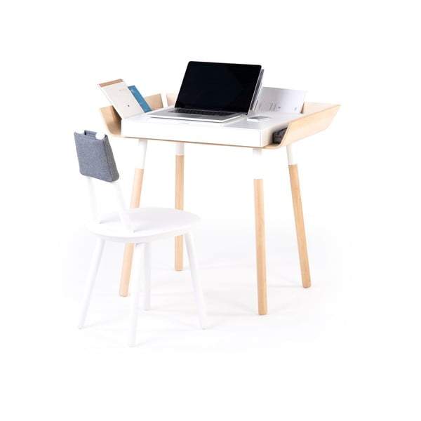 Bílý psací stůl s 1 šuplíkem EMKO My Writing Desk-image-4
